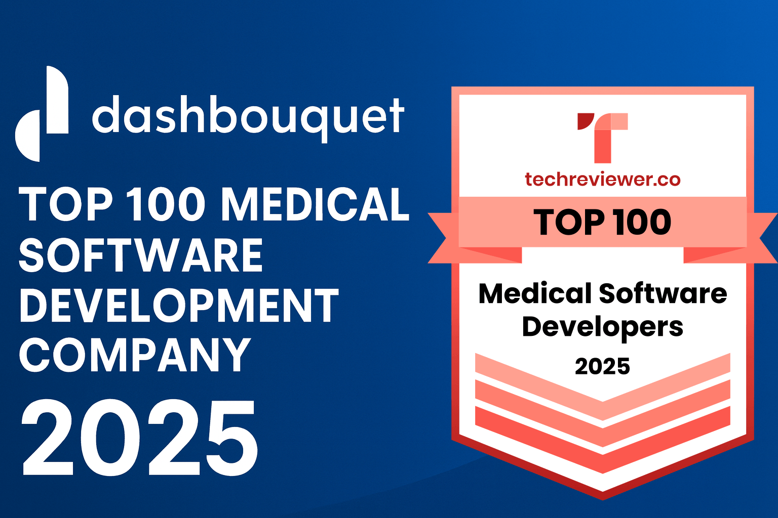 Dashbouquet Development — Top 100 Medical Software Development Company 2025, recognized by Techreviewer.co